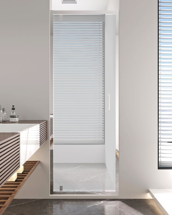 Rosery BQ-P711 6mm glass shower enclosure with aluminum frame and precision glass clamps