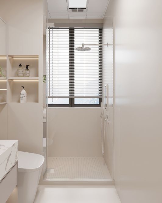 Rosery FN-P711B 8mm glass shower door with stainless steel frame and hidden screw design