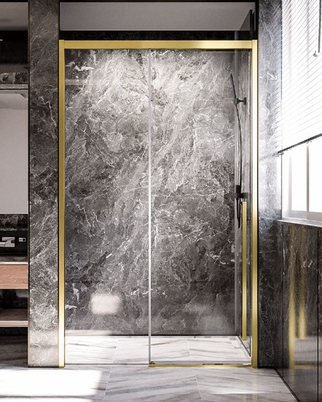 Rosery BY-S721 8mm glass sliding shower door with hidden rollers, soft-close system and magnetic closure